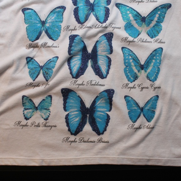 NWOT Glitter Butterfly Shirt - Picture 8 of 8